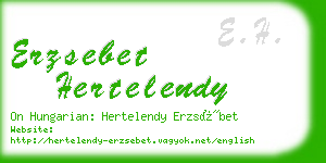 erzsebet hertelendy business card